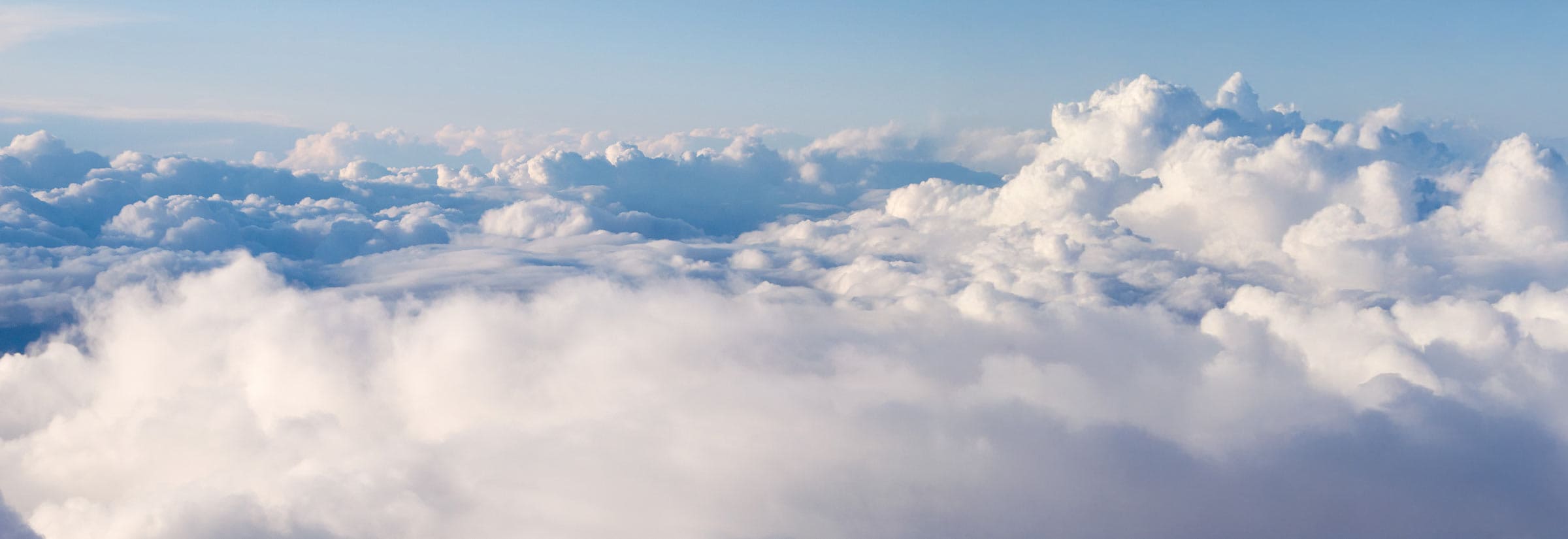 Clouds in the sky, symbolizing Apple’s iCloud service.