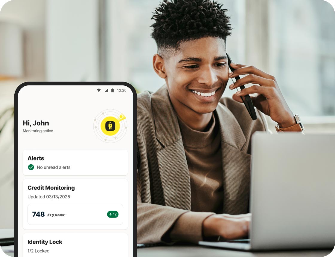 A LifeLock customer receiving assistance over the phone from a LifeLock Support Specialist.