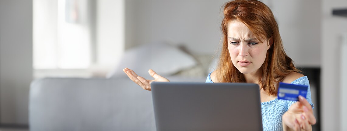 A person who is experiencing identity theft from a data breach.